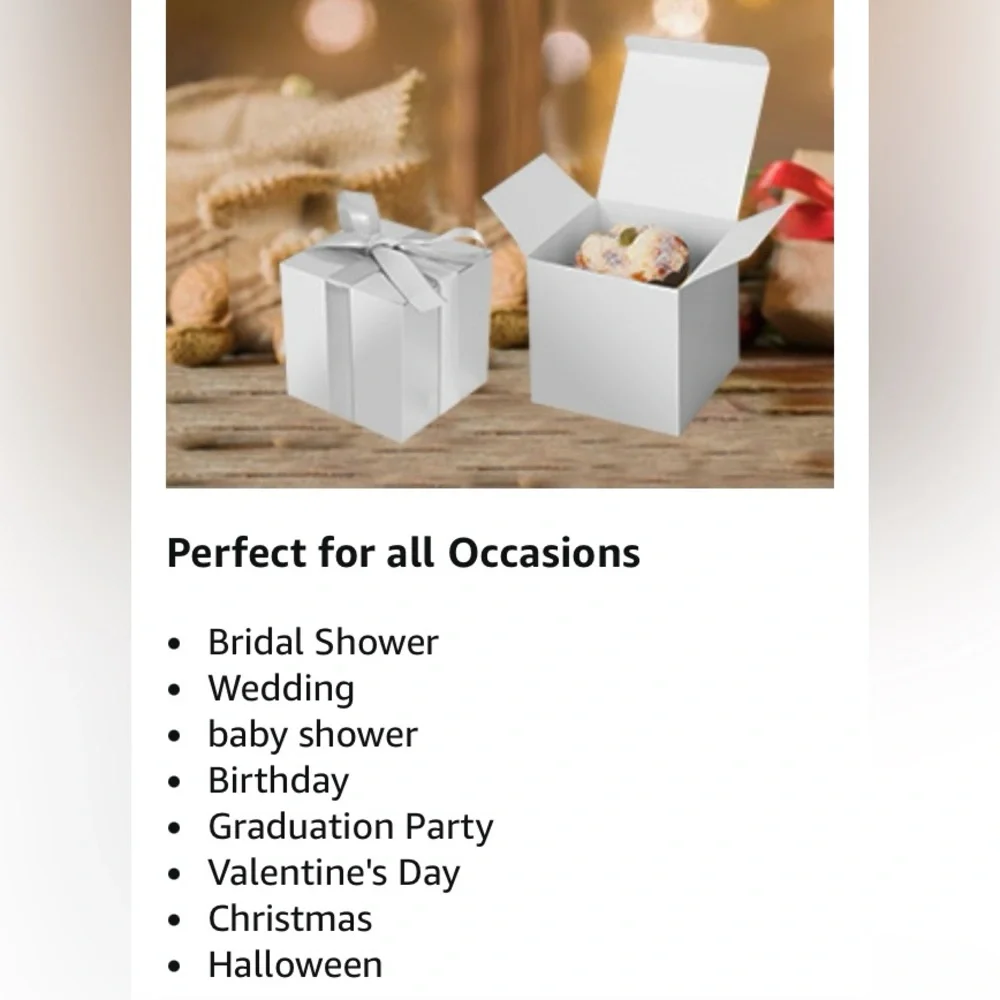 Silver Metallic Gift Boxes - Set of 25